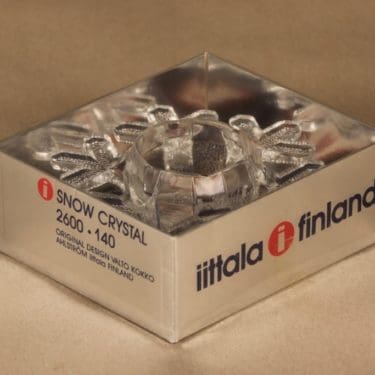 Iittala Snow Crystal tuikkulyhty, kirkas, suunnittelija Valto Kokko,