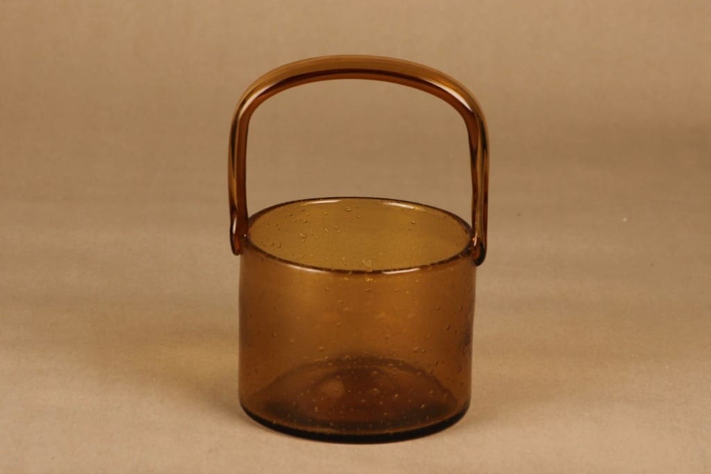 Nuutajärvi Sargasso glass basket designer Kaj Franck