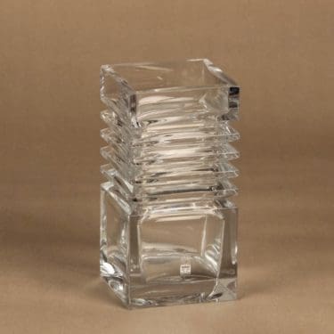 Riihimäen lasi Harmonikka maljakko, kirkas, suunnittelija Tamara Aladin, kirkas