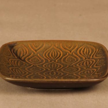 Arabia AL 1 serving plate, brown designer Anna-Lisa Vainio