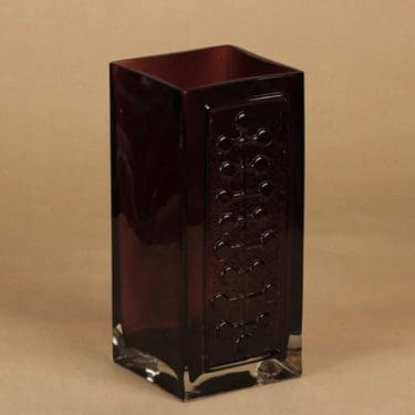 Riihimäen lasi Lucullus maljakko, lila, suunnittelija Nanny Still,