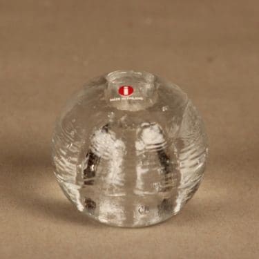 Nuutajärvi Arkipelago kynttilänjalka, kirkas, suunnittelija Timo Sarpaneva,