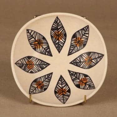 Kupittaan Savi kulho, käsinmaalattu, suunnittelija Gudrun Raunio, käsinmaalattu, signeerattu