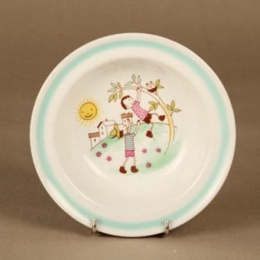 Arabia lasten lautanen, syvä, suunnittelija Raija Uosikkinen, syvä