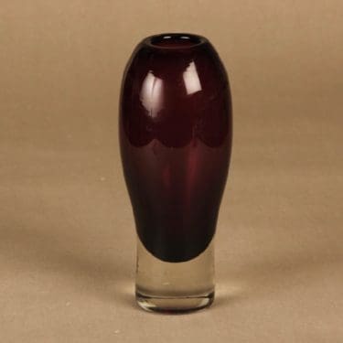 Riihimäen lasi Nimipäivä maljakko, signeerattu, suunnittelija Aimo Okkolin, signeerattu