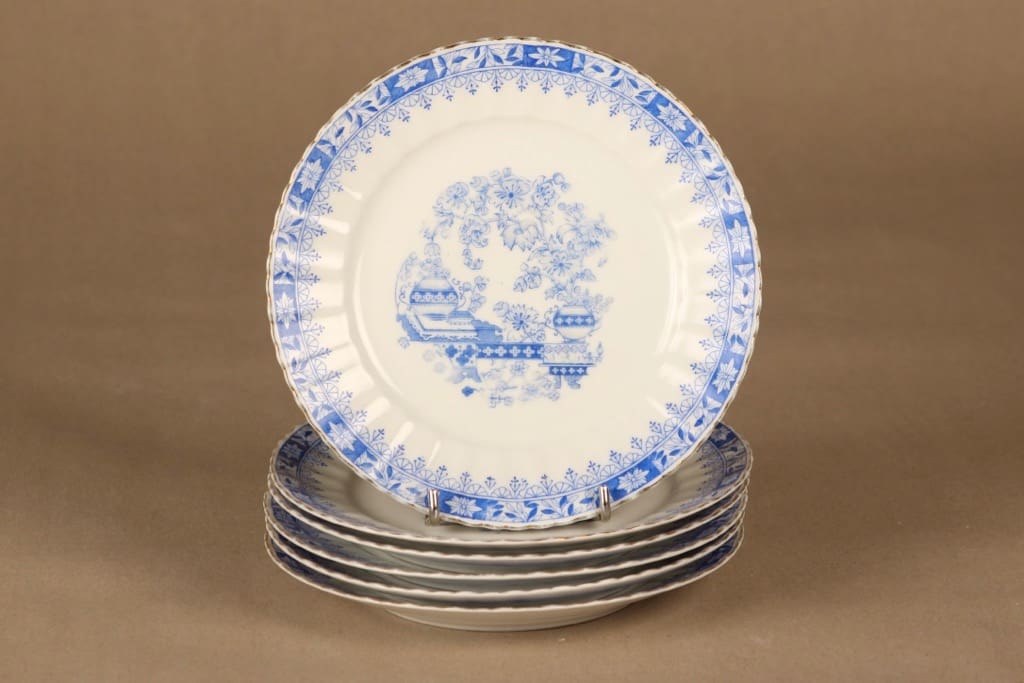 Arabia China lautanen, 17.5 cm, 6 kpl, suunnittelija Greta-Lisa Jäderholm-Snellman, 17.5 cm