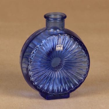 Riihimäen lasi Aurinkopullo blue size ¼ designer Helena Tynell