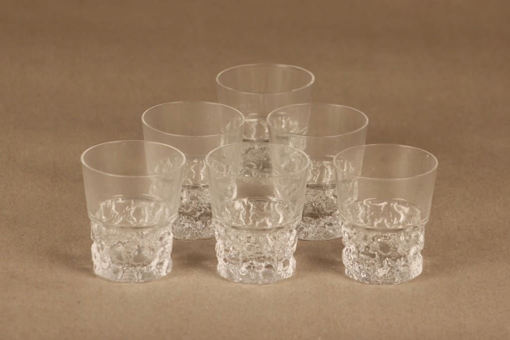 Iittala Kimara snapsilasi, 4 cl, 6 kpl, suunnittelija Tapio Wirkkala, 4 cl