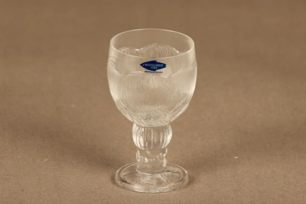 Nuutajärvi Pioni snapsilasi, 6 cl, suunnittelija Oiva Toikka, 6 cl