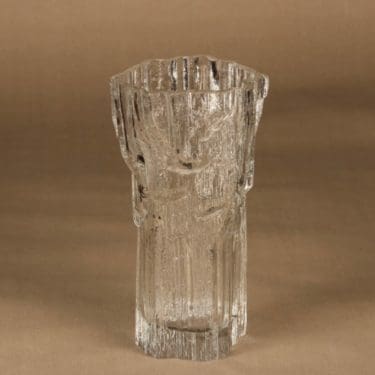 Iittala 3429 maljakko, kirkas, suunnittelija Tapio Wirkkala,