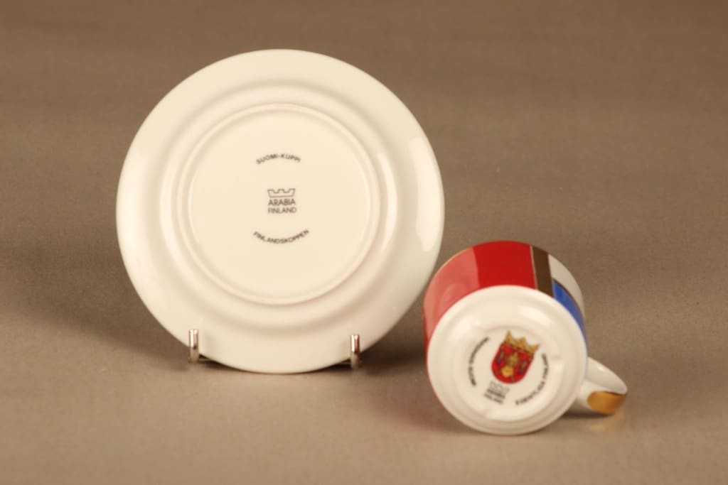 Arabia Vaakuna mokkakuppi, Varsinais-Suomi, suunnittelija , Varsinais-Suomi kuva 3