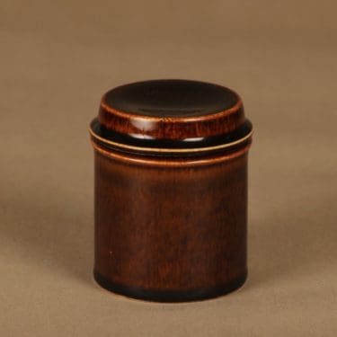 Arabia Mahonki purkki, ruskea, suunnittelija Ulla Procope,