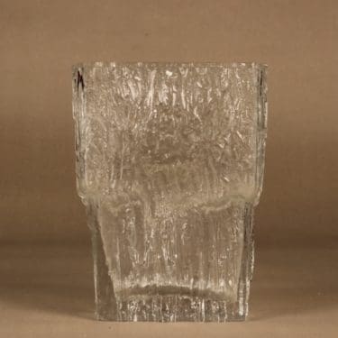 Iittala 3428 maljakko, signeerattu, suunnittelija Tapio Wirkkala, signeerattu