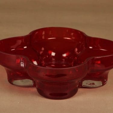 Riihimäen lasi Onnenlehti maljakko, Helena Tynell, suunnittelija Helena Tynell,