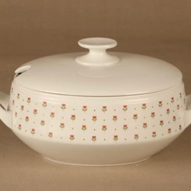 Arabia Miniflora terriini, iso, suunnittelija Olga Osol, iso, kukka, serikuva