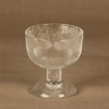 Nuutajärvi Miranda annoskulho, kirkas, suunnittelija Heikki Orvola, jälkiruokakulho