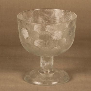 Nuutajärvi Miranda tarjoilukulho, kirkas, suunnittelija Heikki Orvola,