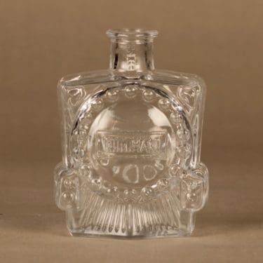 Riihimäen lasi Veturipullo koristepullo, kirkas, suunnittelija Erkkitapio Siiroinen,