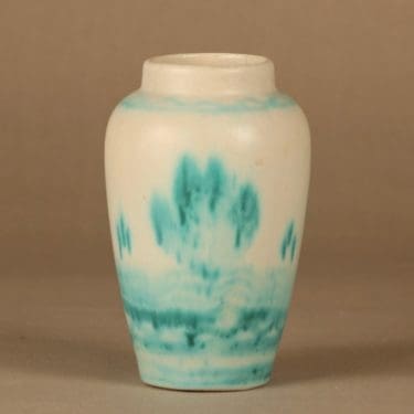 Kupittaan savi maljakko, käsinmaalattu, suunnittelija , käsinmaalattu