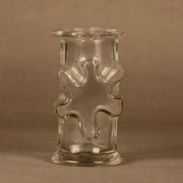 Riihimäen lasi Kasperi maljakko, kirkas, suunnittelija Erkkitapio Siiroinen,