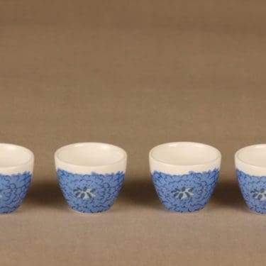 Iittala Primavera munakuppi, suomensininen, 4 kpl, suunnittelija Maija Isola,