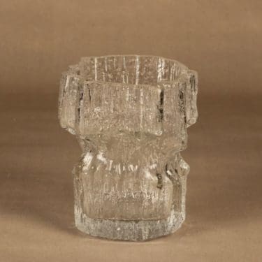 Iittala Gerania maljakko, kirkas, suunnittelija Tapio Wirkkala, signeerattu