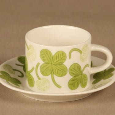 Arabia Apila kahvikuppi, vihreä, suunnittelija Birger Kaipiainen,