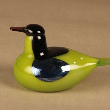 Nuutajärvi lintu , Tavi, suunnittelija Oiva Toikka, Tavi, signeerattu