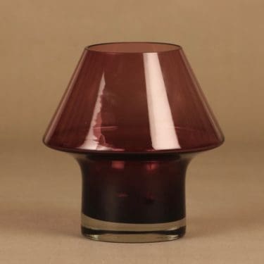 Riihimäen lasi Stromboli maljakko, signeerattu, suunnittelija Aimo Okkolin, signeerattu