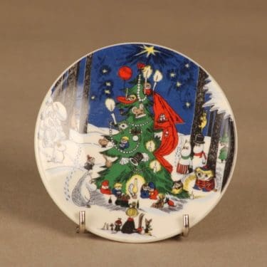 Arabia Muumi seinälautanen, joulukortti, suunnittelija Tove Slotte-Elevant, joulukortti