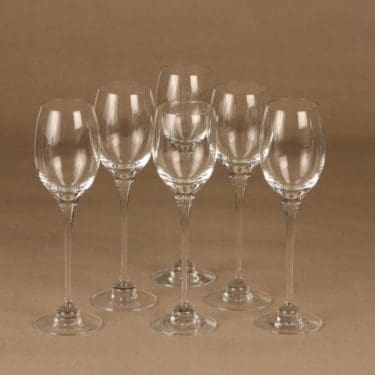 Nuutajärvi Aurora valkoviinilasi, 18 cl, 6 kpl, suunnittelija Heikki Orvola, 18 cl