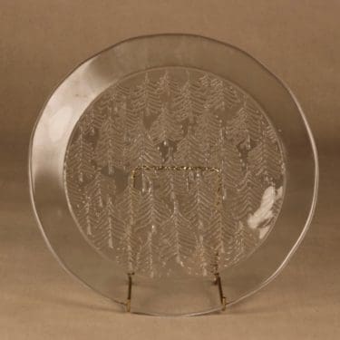 Iittala Kuusi tarjoilulautanen, kirkas, suunnittelija Heikki Orvola,
