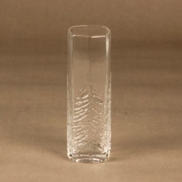 Iittala Kuusi maljakko, kirkas, suunnittelija Heikki Orvola,