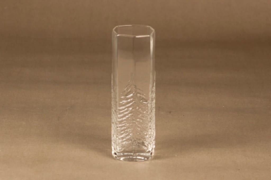 Iittala Kuusi maljakko, kirkas, suunnittelija Heikki Orvola,