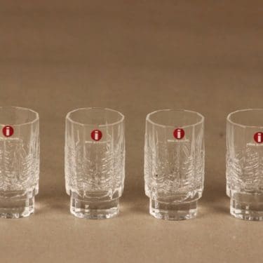 Iittala Kuusi snapsilasi, 4 cl, 4 kpl, suunnittelija Heikki Orvola, 4 cl