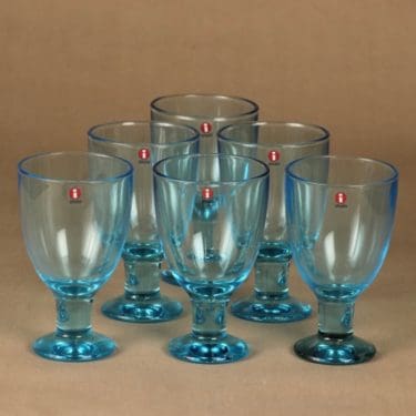 Iittala Verna viinilasi, 22 cl, 6 kpl, suunnittelija Kerttu Nurminen, 22 cl