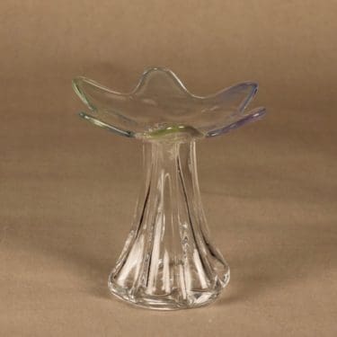 Riihimäen lasi Kukkainen maljakko, monivärinen, suunnittelija Helena Tynell,