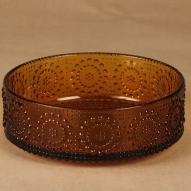 Riihimäen lasi Grapponia tarjoilukulho, ruskea, suunnittelija Nanny Still,