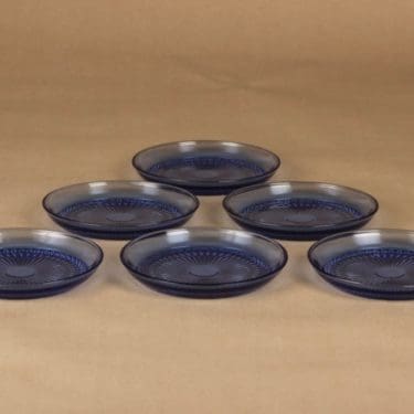 Riihimäen lasi Barokki lautanen, 13.5 cm, 6 kpl, suunnittelija Erkkitapio Siiroinen, 13.5 cm