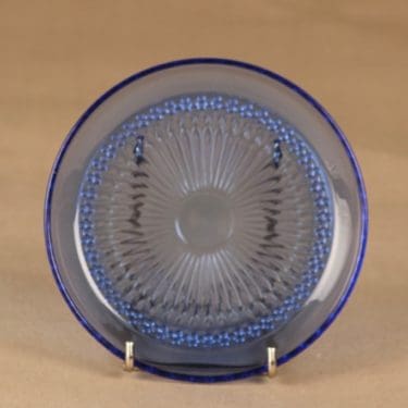 Riihimäen lasi Barokki lautanen, 13.5 cm, suunnittelija Erkkitapio Siiroinen, 13.5 cm