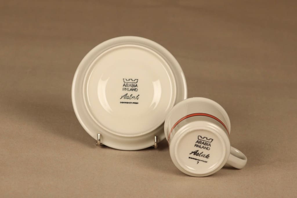 Arabia Aslak coffee cup and plates(2) designer Inkeri Leivo 4