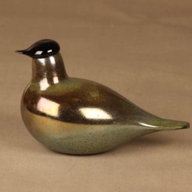 Nuutajärvi yrityslintu, signeerattu, suunnittelija Oiva Toikka, signeerattu, Signeerattu