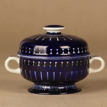 Arabia Valencia rasia, kannellinen, suunnittelija Ulla Procope, kannellinen, käsinmaalattu, signeerattu