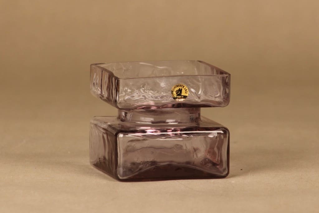 Riihimäen lasi Pala maljakko, vaalea lila, suunnittelija Helena Tynell,