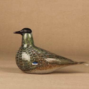 Nuutajärvi lintu , Kihu, suunnittelija Oiva Toikka, Kihu, Signeerattu Oiva Toikka Nuutajärvi Notsjö 1538/3000. Alkuperäinen laatikko.