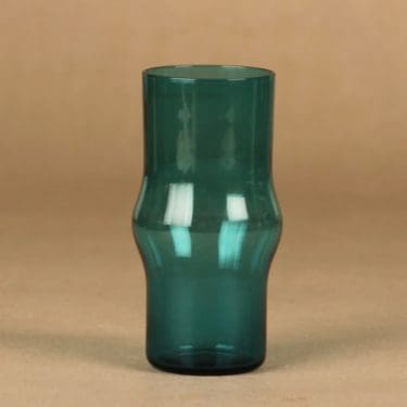 Nuutajärvi 1711 glass, turquoise desugner Kaj Franck