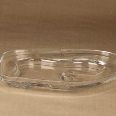 Iittala Aalto Collections tarjoilumalja, kirkas, suunnittelija Alvar Aalto, signeerattu