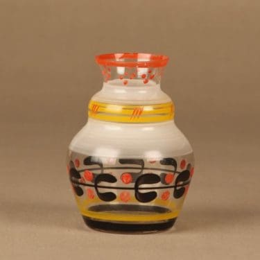 Kauklahden lasi maljakko, käsinmaalattu, suunnittelija , käsinmaalattu