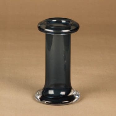 Riihimäen lasi Rulla maljakko, siniharmaa, suunnittelija Tamara Aladin,