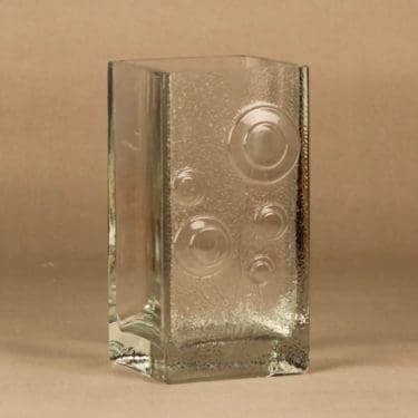 Riihimäen lasi Lucullus maljakko, kirkas, suunnittelija Nanny Still,